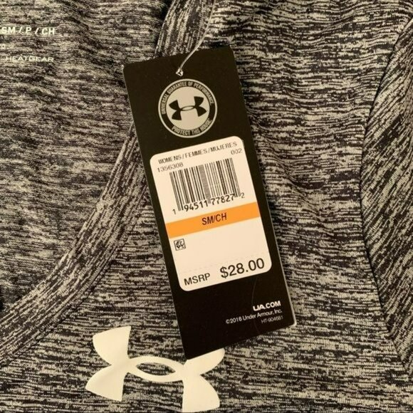 Under armour women’s short sleeve v neck gray marl marbled t-shirt with logo - S - Picture 4 of 9